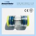 Transparent Plastic 20/15mm Optical Fiber Connector Microduct Straight Coupling